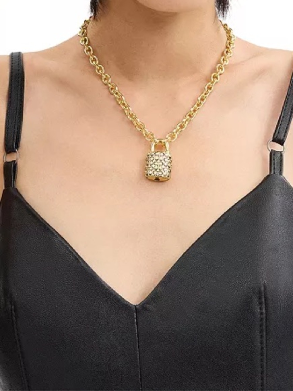 NWOT COACH Gold Padlock Pendant Chain Necklace - Women Jewelry